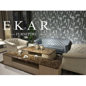 Fashionable Simple Modern Sectional Sofa guangdong shenzhen Corner Leather Sofa