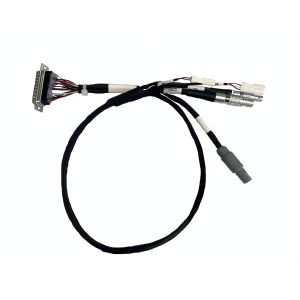 Buy cheap DB25 Double Row Rivet End Plug Black 680mm Metallic Shield Cable Wire Harness For Industrial from wholesalers