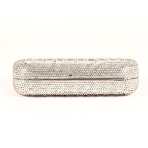 Buy cheap Rectangular Silver Rhinestone Evening Bags With 120cm Metal  Chain from wholesalers