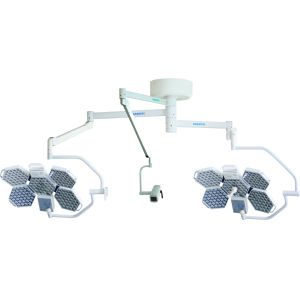 Buy cheap 160000 LUX Ceiling Mounted LED Surgical Lights Double Head With Sony Arm Camera from wholesalers