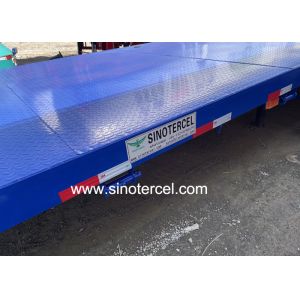 Buy cheap CCC Flat Bed Semi Trailer 60t Heavy Duty Semi Trailer With Hydraulic Ramp from wholesalers