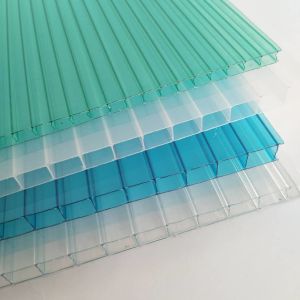 Transparent Blue Hollow Honeycomb Polycarbonate Sheet Different Thickness For