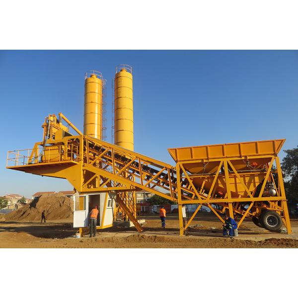 Quality Pneumatic Control Towing Pin φ50mm Mobile Concrete Batching Plant for sale