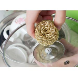 Buy cheap Environmental Friendly Brass Wire Sponge , Rust Resistant Large Scouring Pads product