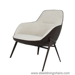 Buy cheap Upholstered Single Seater Blue Accent Armchair With Steel Frame from wholesalers