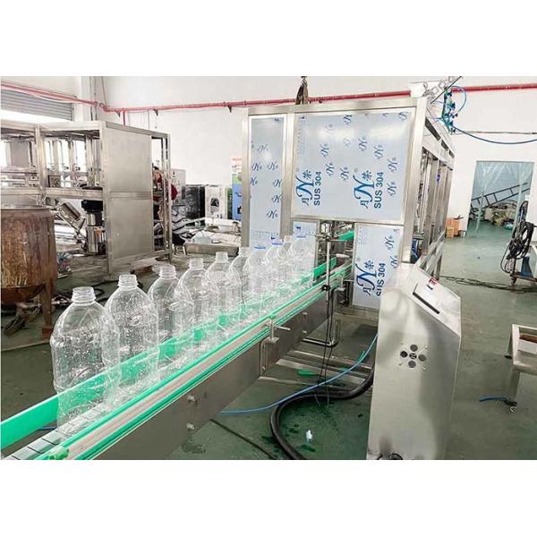 Quality 4L Industrial Liquid Filler Rinsing Filling Capping Machine PLC Control for sale