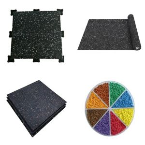 Customized Interlocking Rubber Floor For Shock Absorb 15mm/25mm Gym Flooring