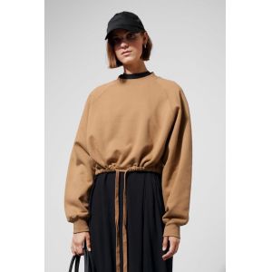 Buy cheap Simple Design Inner Blanket Cropped Drawstring Sweatshirt from wholesalers