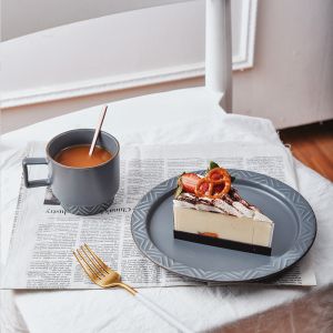 Buy cheap 300ml Japanese Stackable Mug And Saucer Vintage Style Cups Saucers Set Ceramics Plate from wholesalers