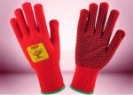 Buy cheap silicone dots thermal gloves for freezer work environmental friendly nylon materials red color hand protection from wholesalers