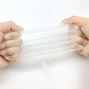Buy cheap Stretchable high quality reusable silicone food storage and silicone suction lid set from wholesalers