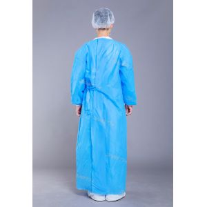 Buy cheap 45g SMMS AAMI LEVEL 2 Disposable Blue Isolation Gowns from wholesalers