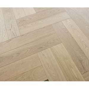 Buy cheap Brushed Matt White Engineered Oak Herringbone Flooring 700x150x11MM from wholesalers