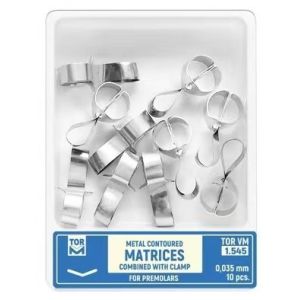 Metal Contoured Matrices for Premolars left ledge right ledge 10 pcs TOR VM/TOP