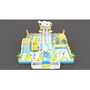 Buy cheap Large Commercial Inflatable With Slides Bouncy Obstacles Sand Pool from wholesalers