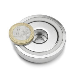 Quality N42 Customized Galvanized Strong Countersink Neodymium Permanent Disc NdFeB Magnet for sale