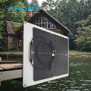 Buy cheap 50W 22V ETFE Black Flexible Solar Panel – Thin Lightweight Semi-Flexible Monocrystalline PERC Solar Cell for Marine, RV, Boat, Camping, Tent, Battery Charging from wholesalers