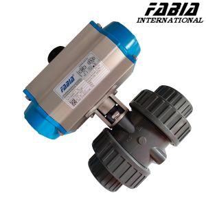 Buy cheap Pneumatic Double Command Ball Valve with PVC Body from wholesalers