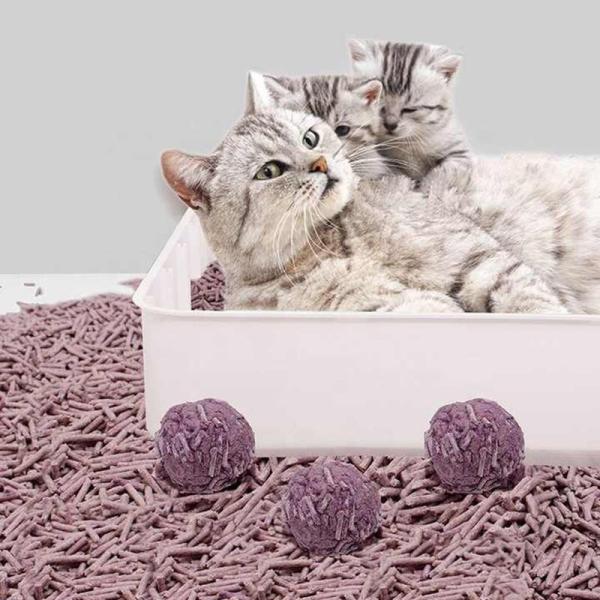 Quality ISO9001 Certified Lavender Cat Litter with Strong Odor Control and High Absorbency for sale