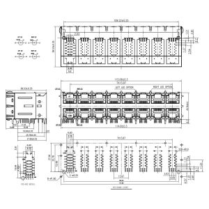 POE Function RJ45 SMT Connector 120 - 150V AC Transformer Comply With RoHS