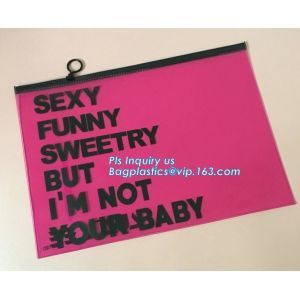 Buy cheap eco-friendly slider zipper flat matt plastic bag for document or swimwear, slider zipper bag zipper silver foil garment from wholesalers