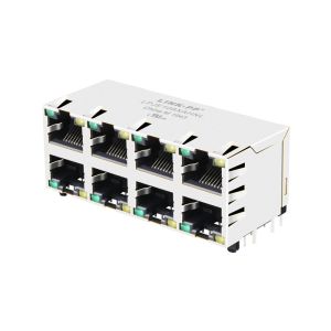 Buy cheap RJSAE-5384-04 Compatible LPJE108XAHNL 2X4 Port RJ45 Jack Without Integrated Magnetics from wholesalers