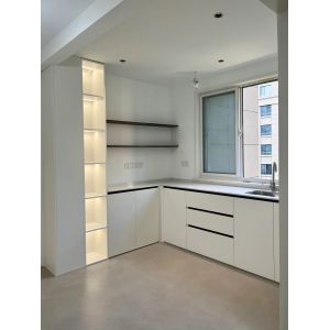 Custom Modular Kitchen Cabinet with Quartz Granite Marble Countertop