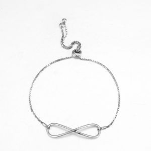 Buy cheap AAA Cubic Zirconia Sterling Silver Matching Bracelets For Best Friends 10.58g from wholesalers