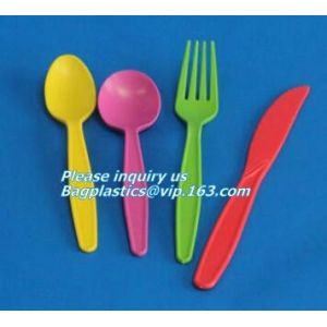 Buy cheap 5.5 inch BPA FREE Spork Biodegradable Plastic PLA Fork Spoon Combination Corn Starch Compostable Disposable bagplastics from wholesalers