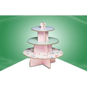 Buy cheap Three tier Cake Cardboard Standees , Countertop Stand up Display from wholesalers