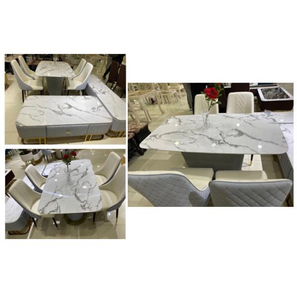 Buy cheap White Crack Pattern Modern Kitchen Dinette Sets Moisture Proof For Household from wholesalers