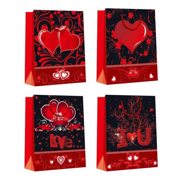 Buy cheap Customized Luxury Shopping Glossy Paper Bags for Valentine's Day eco-friendly from wholesalers