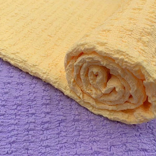 Quality Breathable Spandex Polyester Knit Crinkle Bubble Fabric Jersey for sale