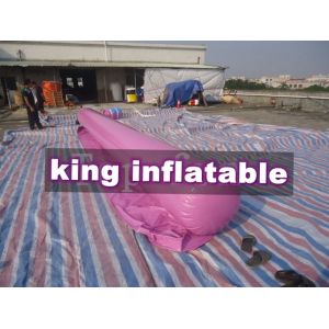 Purple / Blue 0.9mm PVC Inflatable Big Air Slide / Circle / Blob For Water fun