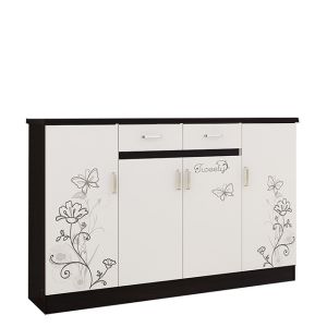 White Simple Style Particle Board Shoe Rack Convenient Melamine Coated Cabinet