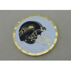 Buy cheap Seattle Seahawks Personalized Coins by Brass Stamped with Rope Edge and Box 1.75 Inch from wholesalers