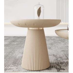 Buy cheap PU Pedestal Marble Top Wood Coffee Table Round Bowl Shaped from wholesalers