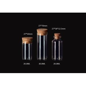 Buy cheap 24mm New Glass Jars Bottles with Cork Lid, Glass Bottles for Storage with Good Quality and Safe Package from wholesalers