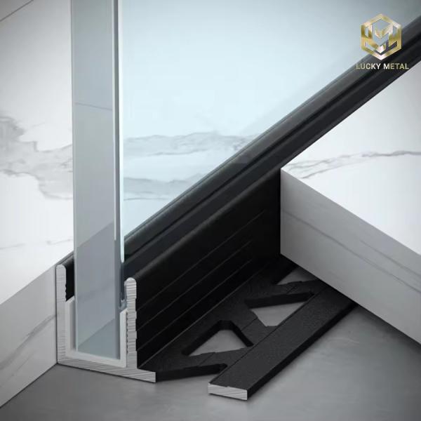 Buy cheap F-profile Tile Trim Shower Profiles Aluminium Shower Wall Profiles For Bathroom Decoration from wholesalers