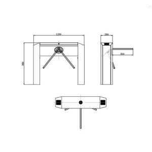 Buy cheap Dual Direction Tripod Security Turnstile Gate UT550-C Support Access System 24V from wholesalers