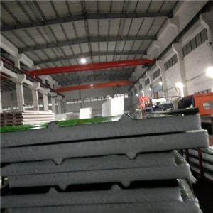 Buy cheap overlap waterproof 75mm silver paper eps sandwich roof panel with 0.426mm grass steel sheet up from wholesalers
