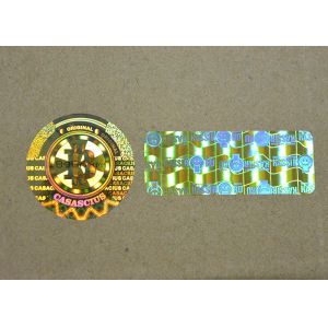 Gold Color Personalized Hologram Stickers Dot - Matrix Master With VOID Pattern