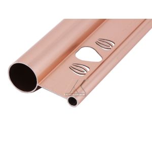 China Luxury Rose Curtain Rod Extrusted Anodized Aluminum Profile For Decoration on sale