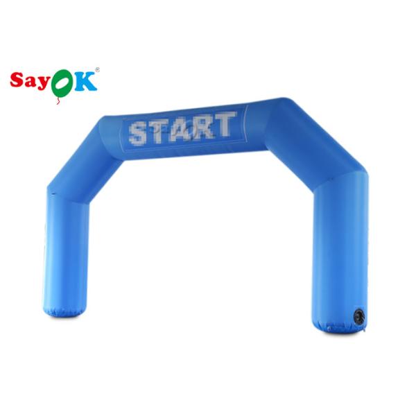 Quality Entrance Gate Arch Designs Blue Start Line Inflatable Arch With Air Blower For Promotions Customized Logo for sale