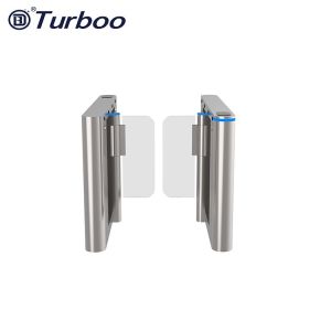 Fast Access Control Speed Gate Turnstile Swing Barrier Gate With LED Strip Bar