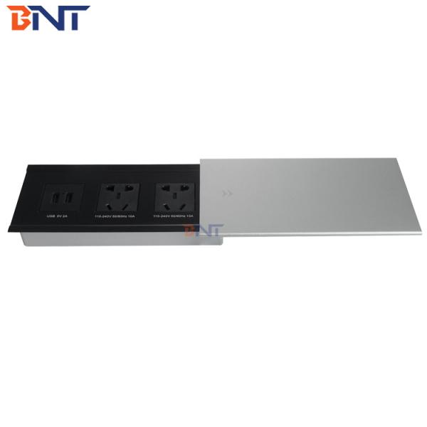 Quality Smart Desktop USB And Power Outlet Manual Sliding Design For High - Tier Office Table for sale