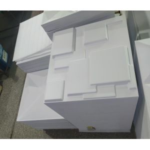 Buy cheap Matt White Fire Resistance 3D PVC Decoration Wall Panel For Lobby Wall Decoration from wholesalers