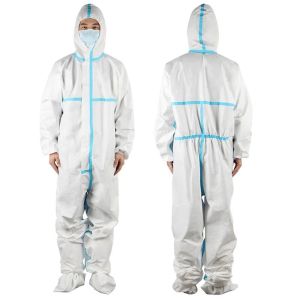 Splash Repellent Disposable Medical Protective Clothing , Non Woven Isolation