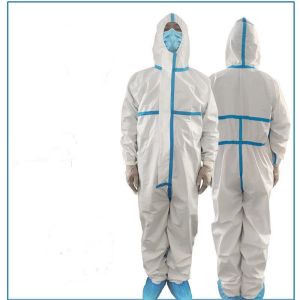 Buy cheap Breathable Disposable Medical Protective Clothing Anti Static With Elastic Hood from wholesalers