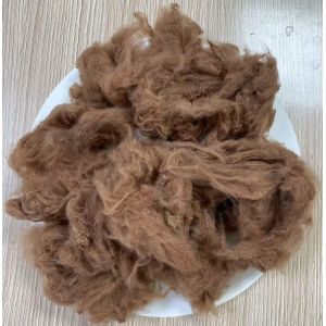 Buy cheap non siliconized Dope Dyed Polyester Fiber 1.5D 38mm Camel from wholesalers